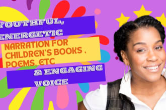 provide a voice over narration of a kids book or poem