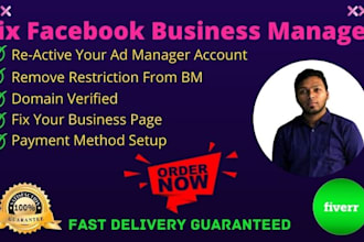 fix facebook business manager with  ad account