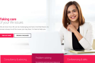 design a coaching, consulting and business website