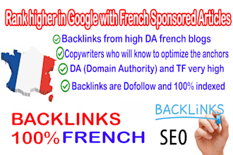 publish guest post to give you french backlinks manually high da 50