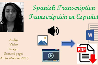do your transcripts in spanish