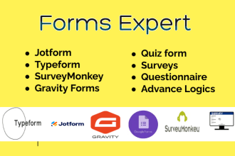 create online form using jotform, typeform and surveymonkey