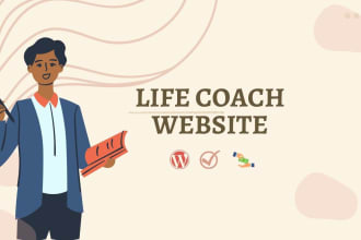 create a life coach website with modern and clean layouts
