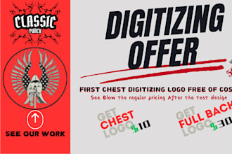 digitized logo for embroidery machines