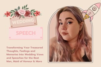 write a wedding speech, best man speech, or wedding vows in 24hr