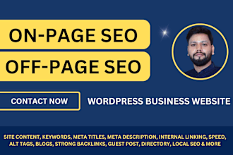 perform full seo service package for your service business wordpress website