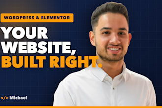 build a professional wordpress or elementor business website
