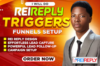 rei reply triggers reireply funnels setup workflow real estate