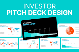 design powerpoint presentation, investor pitch deck, and google slides