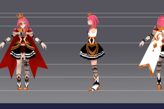 draw and design character reference sheet
