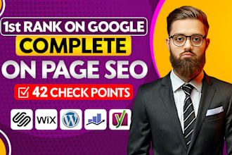 complete wordpress wix on page seo optimizations  expert yoast rank math sitemap