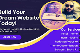 install your wordpress setup theme, plugins and upload demo