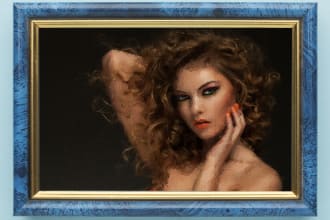 draw realistic digital oil painting from your photo