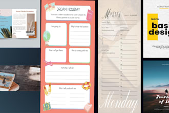 design canva workbook, worksheet, todo list,ebook design