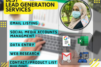 do lead generation, data entry