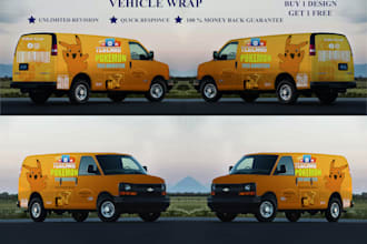 create van wrap design, car wrap design, truck wrap design
