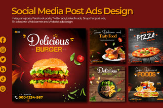 design facebook posts instagram posts advertising and website ads