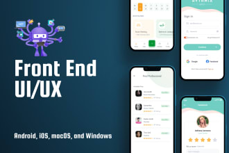 develop a professional dot net maui UI UX ios and android