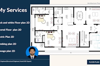 design floor plan, architecture 2d, layout , house map and master plan