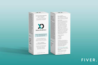 do beauty box label design, serum box design, skincare packaging, cosmetic label