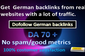 provide 20 high quality german high da 80 plus backlinks
