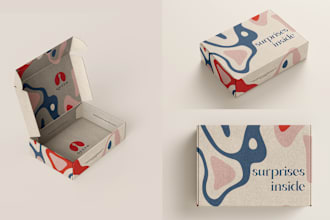 do premium pixel perfect packaging, mailer box, label design