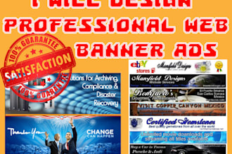 design 6 web banner ads attractive static banner ad