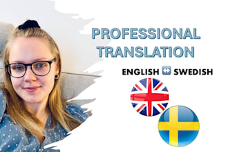 translate from english to swedish etc