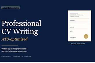 write a professional CV reviewed by a real HR manager