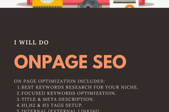 do onpage SEO optimization for your website