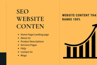 be your SEO website content writer