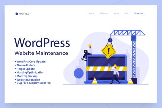 do wordpress website maintenance and backup every month