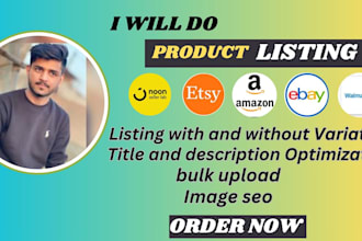 list products on etsy, amazon, ebay, walmart and noon