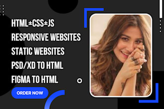 design responsive static website with HTML, CSS and bootstrap