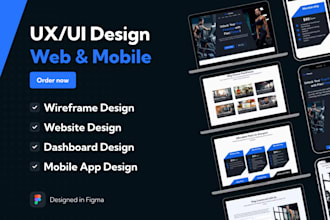 do UI UX design, website, dashboard, mobile app