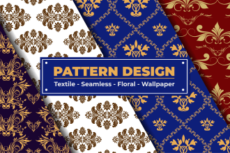 do the textile pattern, seamless, floral pattern design