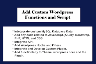 add new wordpress features and functionality