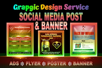 craft eye catching social media posts and web banners for your brand