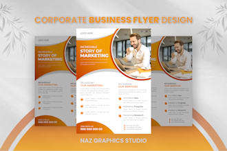 design professional corporate business flyer or sales sheet