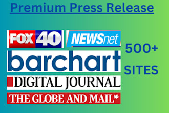 write and distribute your press release to premium sites
