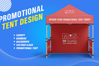 do promotional tent, canopy, backdrop, flags, banners