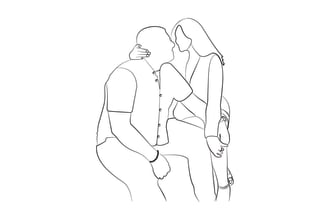 draw an outline line art of your picture within  24 hours