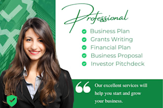write investor ready business plan for startups, nonprofit, loan, fundraising