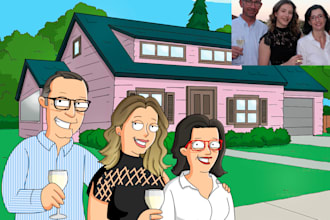 create a custom cartoon portrait