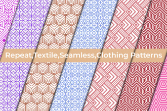 make monogram seamless textile and clothing pattern design