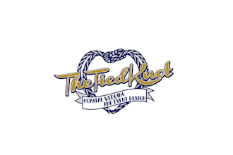 design a classic nautical logo for the tied knot wedding event planning