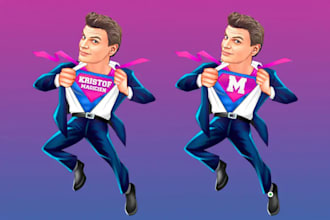 do a superman cartoon portrait of you