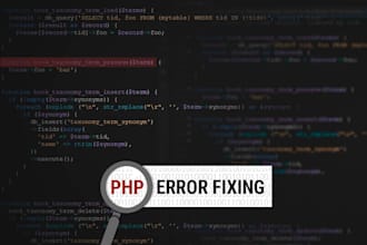 fix errors in php,laravel, vuejs, quasar and wordpress