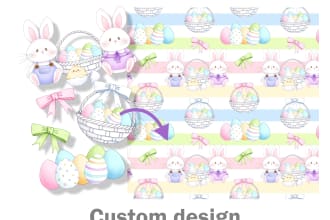 create a seamless pattern custom design or created from images