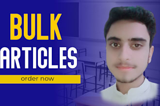 write SEO optimized bulk articles on any topic